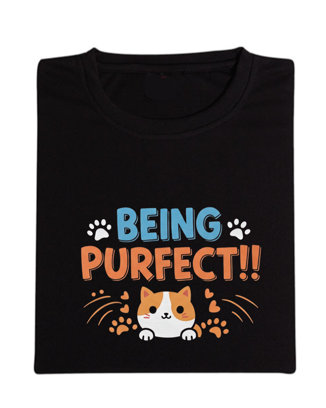 Being Purfect - Cat Half Sleeve T-Shirt