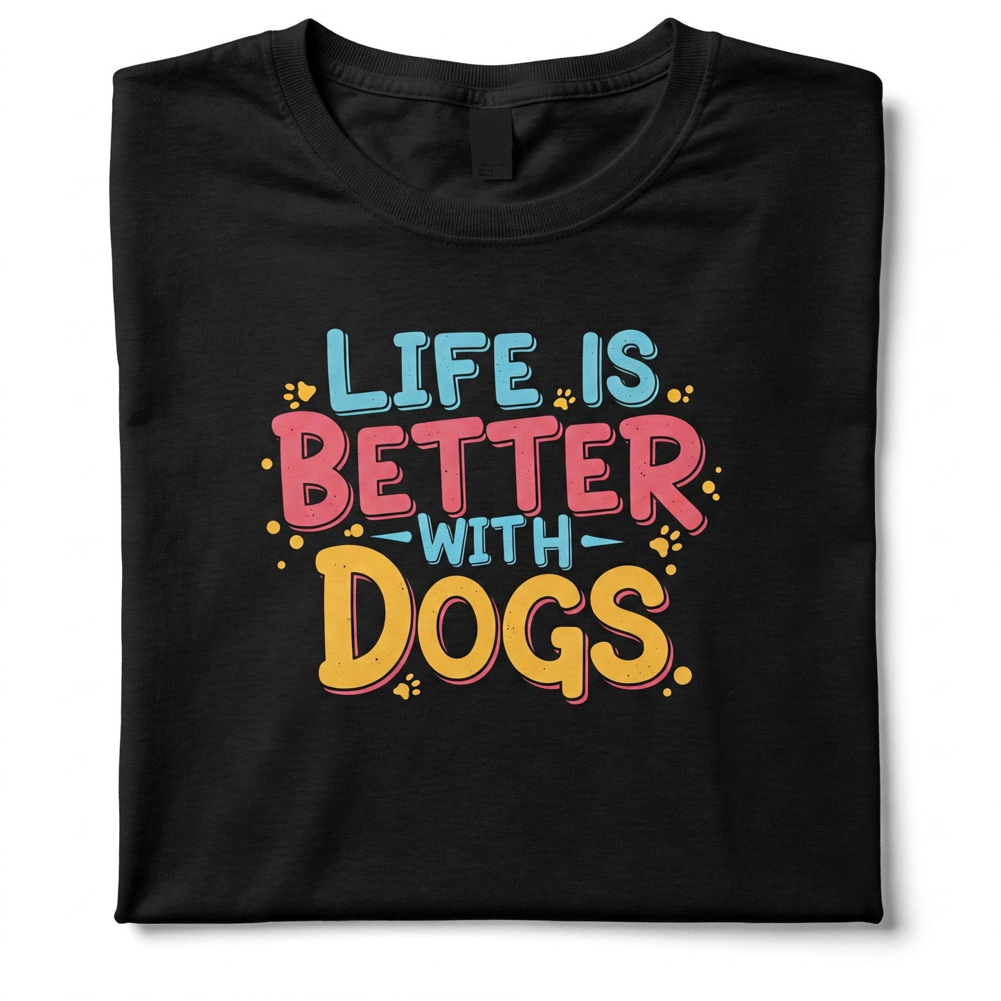 Life Is Better With Dogs Half Sleeve T-Shirt