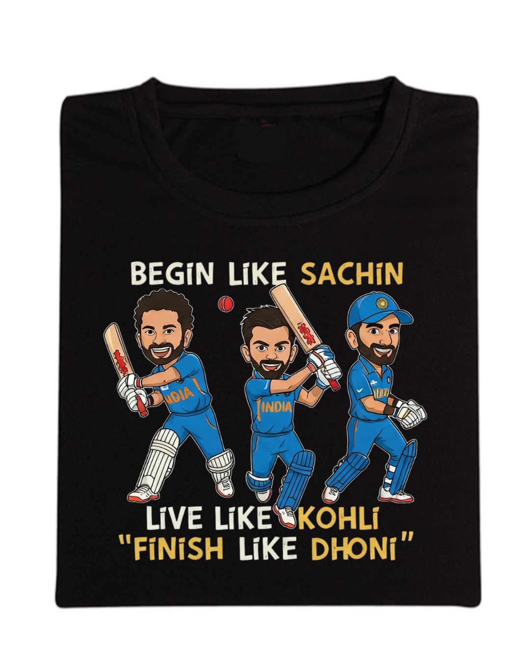 Sachin, Kohli, Dhoni Half Sleeve T-Shirt