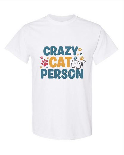 Crazy Cat Person Half Sleeve T-Shirt