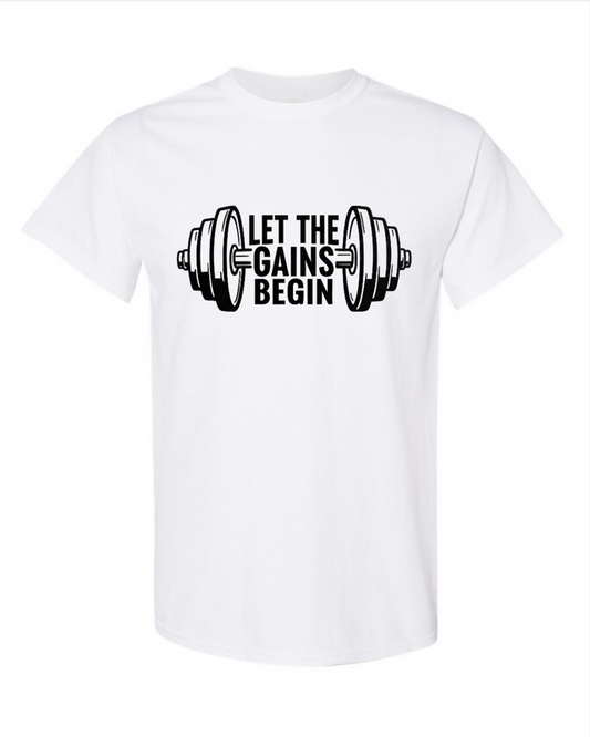 Let The Gains Begin Half Sleeve T-Shirt